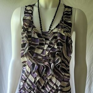 Michael Kors Ruffle Sleeveless Tank Top Size 8